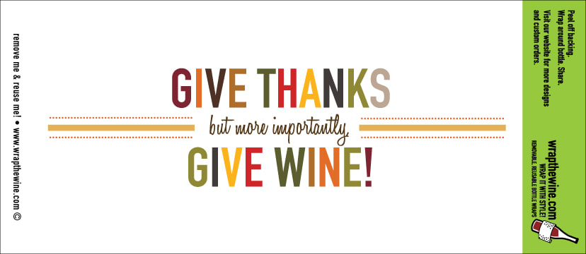 Give Thanks wine wrap