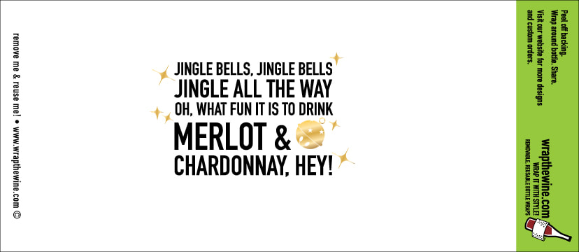 Jingle Bells  wine wrap